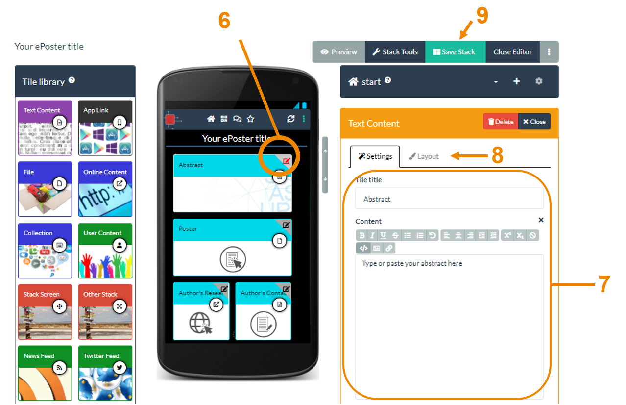 Creating an ePoster/stack from a template – Learning Toolbox Support