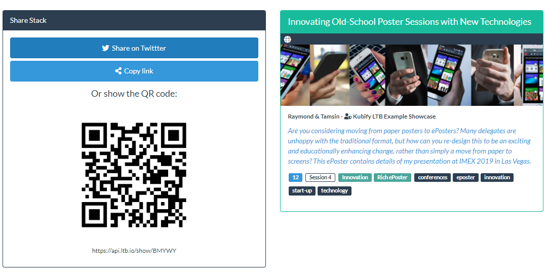 6. Share a stack/ePoster – Learning Toolbox Support