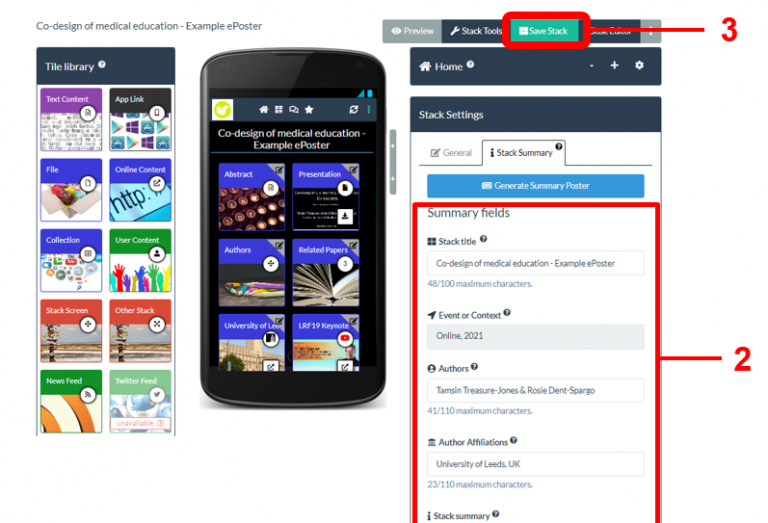 How do I add details to my stack’s summary view – Learning Toolbox Support